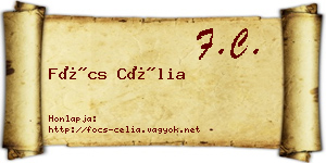 Föcs Célia névjegykártya